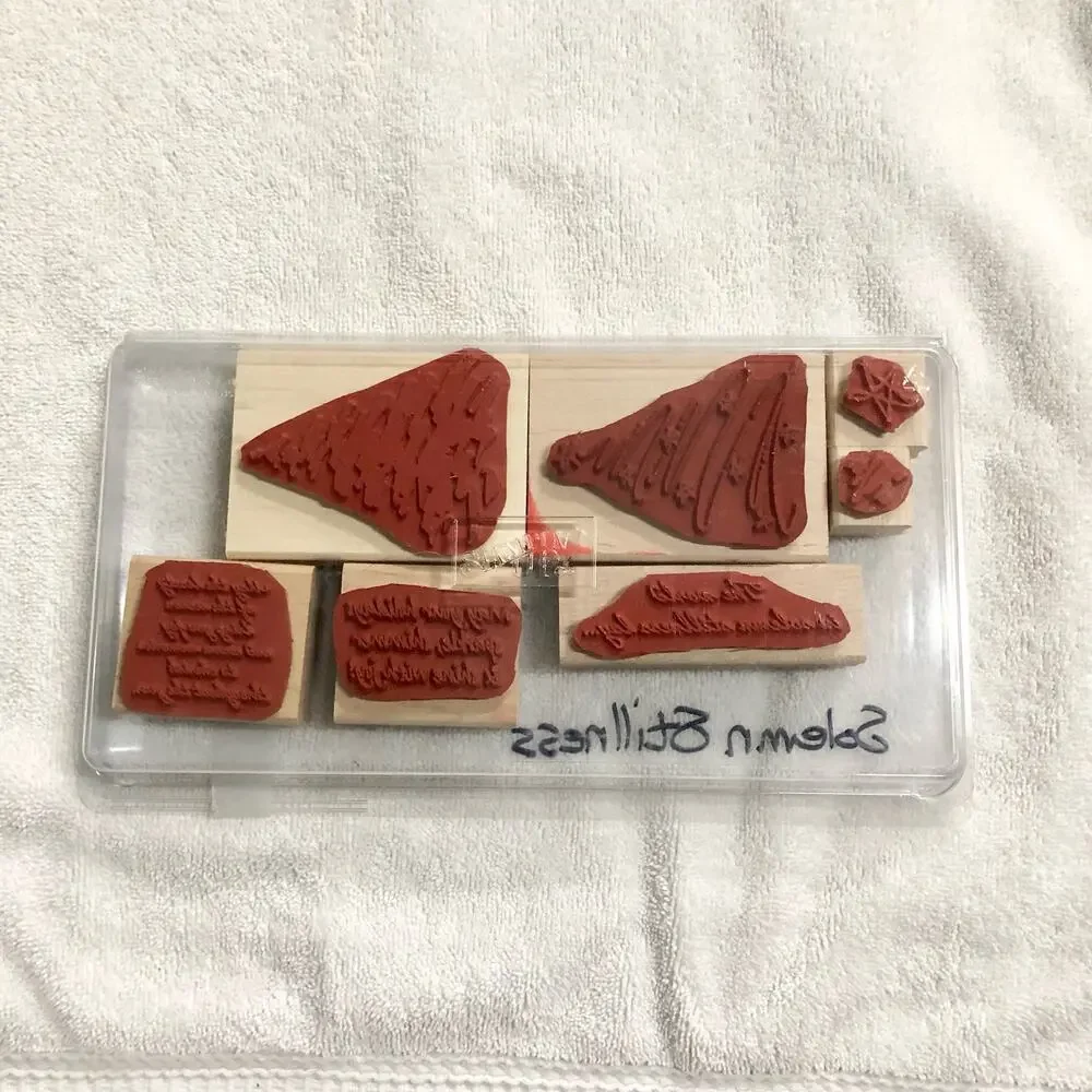 Stampin' Up! Solemn Stillness Rubber Stamp Kit 7-Stamp Set Holiday Christmas